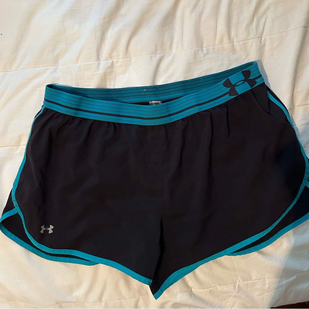Under Armour Black and Blue Athletic Shorts